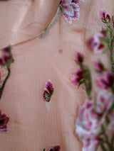 3 Pc Peach Party wear chiffon Embroidered Suit | Women Locally Made Formals | Medium |New