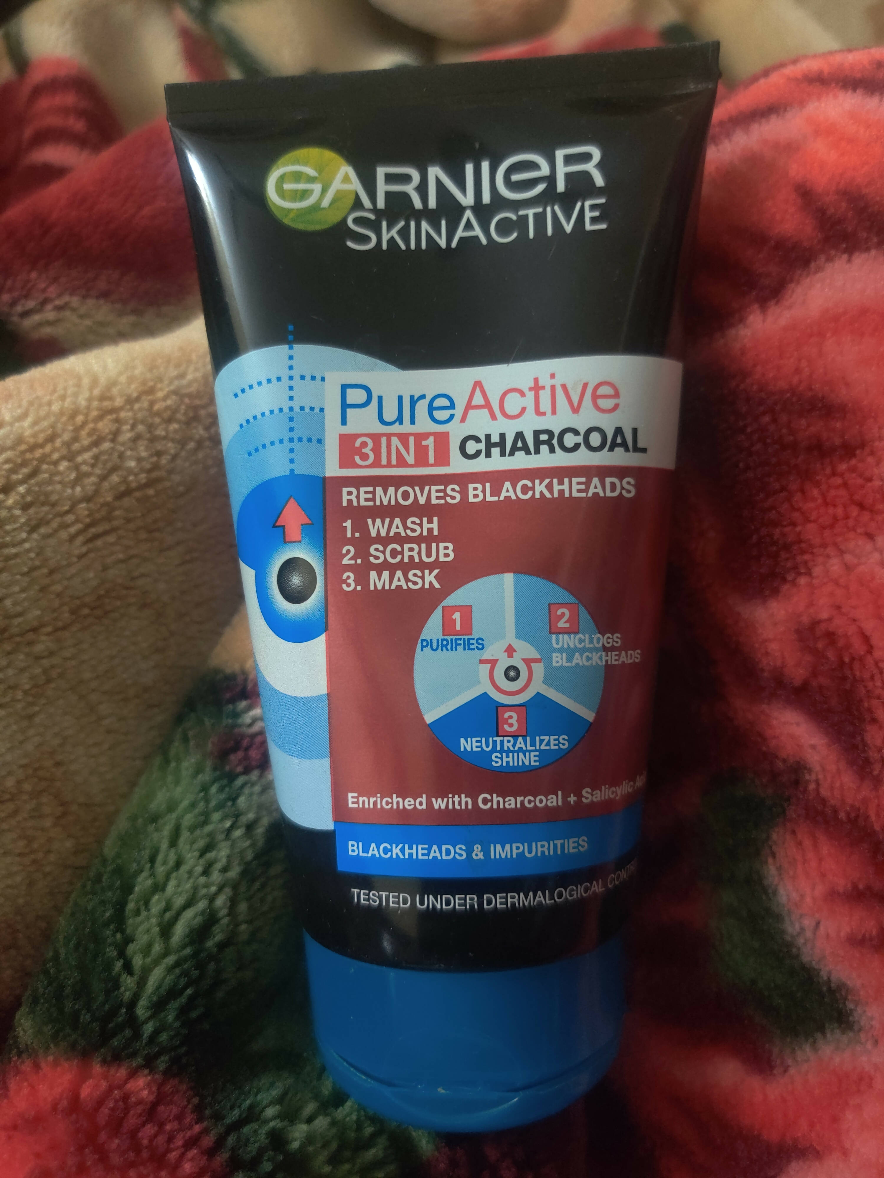 Garnier | 3 in 1 Active Charcoal Face Mask | Women Accessories | New