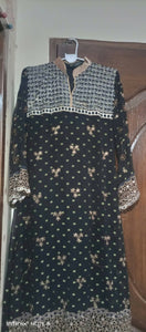 Fancy Black 3 PC Suit | Women Locally Made Formals | Medium | Worn Once