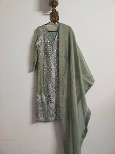 Olive Green Formal Dress (Size: S)| Women Formals | Preloved
