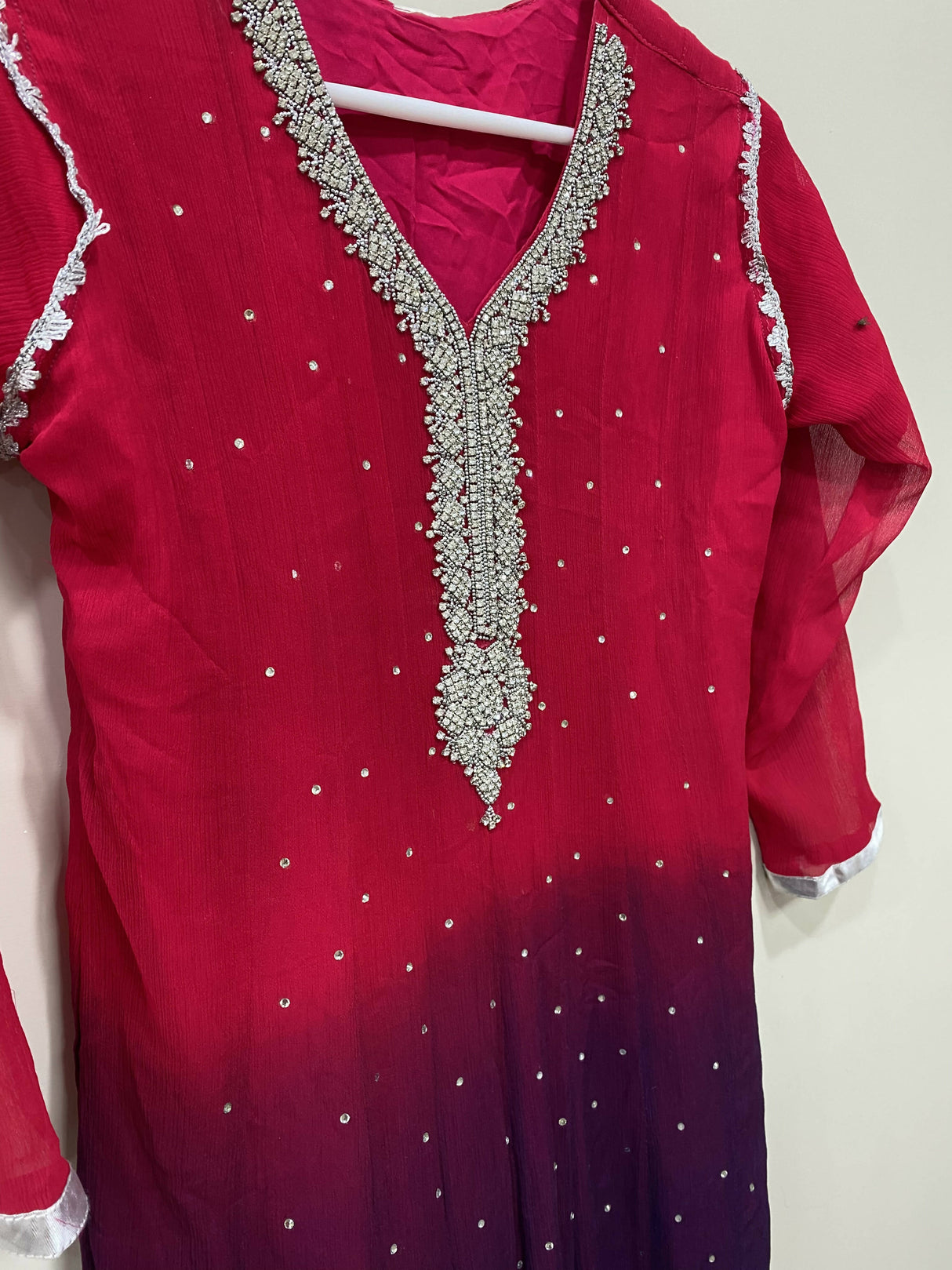 Red Purple 3 PC Formal suit | Women Locally Made Formals | Small | Worn Once