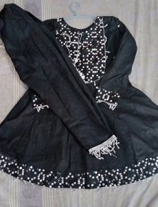 Black 3 piece Black Dress (Size: M )| Women Frocks & MAxis | Worn Once