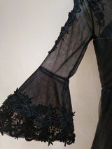 Black Embroidered Maxi | Women Frocks & Maxis | Large | Worn once