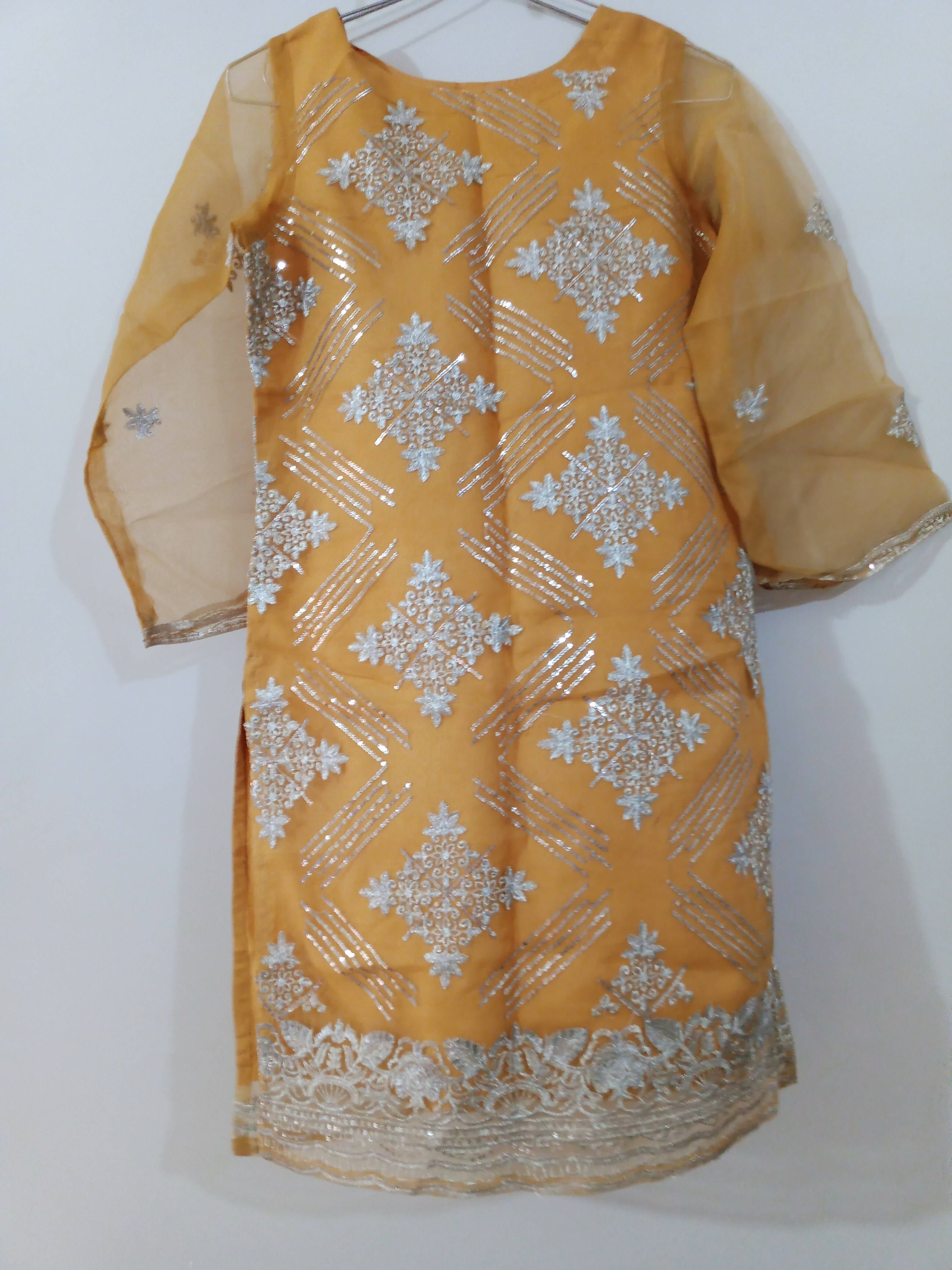 Mustard 3 PC Suit | Women Locally Made Formals | Medium | New