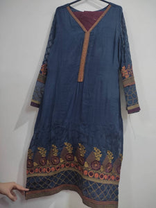 Dhanak | Blue Shirt dupatta | Women Branded Kurta | Worn Once