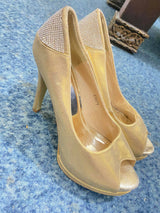 Golden Fancy Heels | Women Shoes | Size: 8 | Worn Once