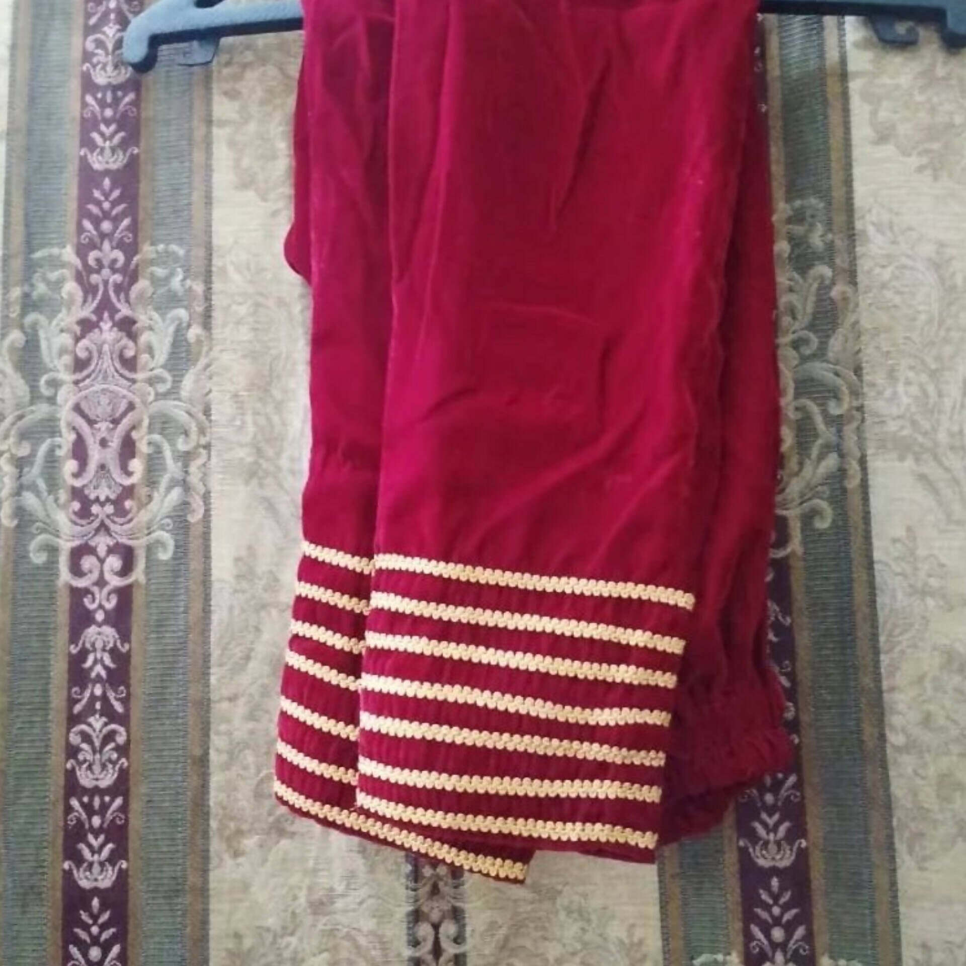 2 Piece Velvet Embroidery Suit (Size: S ) | Women Kurta | Worn Once