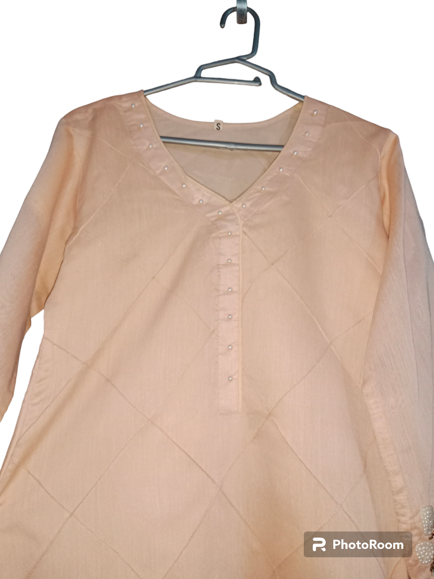 Beautiful Peach Kurta | Women Locally Made Kurta | Small | Preloved