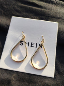 Shein | Golden teardrop hoops earrings | Women Jewellery | Brand New