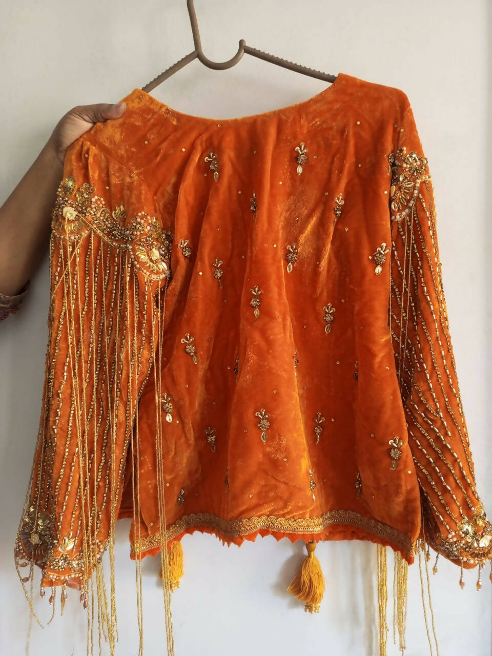 Stylish Velvet Hand Embroidery Shirt & Sharara | Women Formals | Size M | Preloved