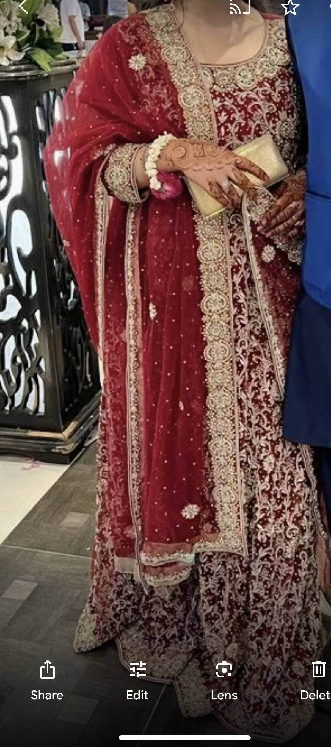 Maroon Maxi | Women Bridals | Large | Preloved