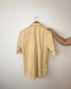Yellow Half Sleeves Shirt | Men Button Down Shirt | Preloved