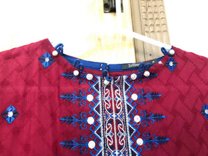 Zellbury | Red Kurta | Women Branded Kurta | Worn Once