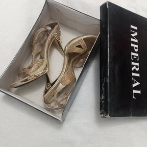 Imperial | High Golden Heels | Women Shoes | Size: 7 | Preloved