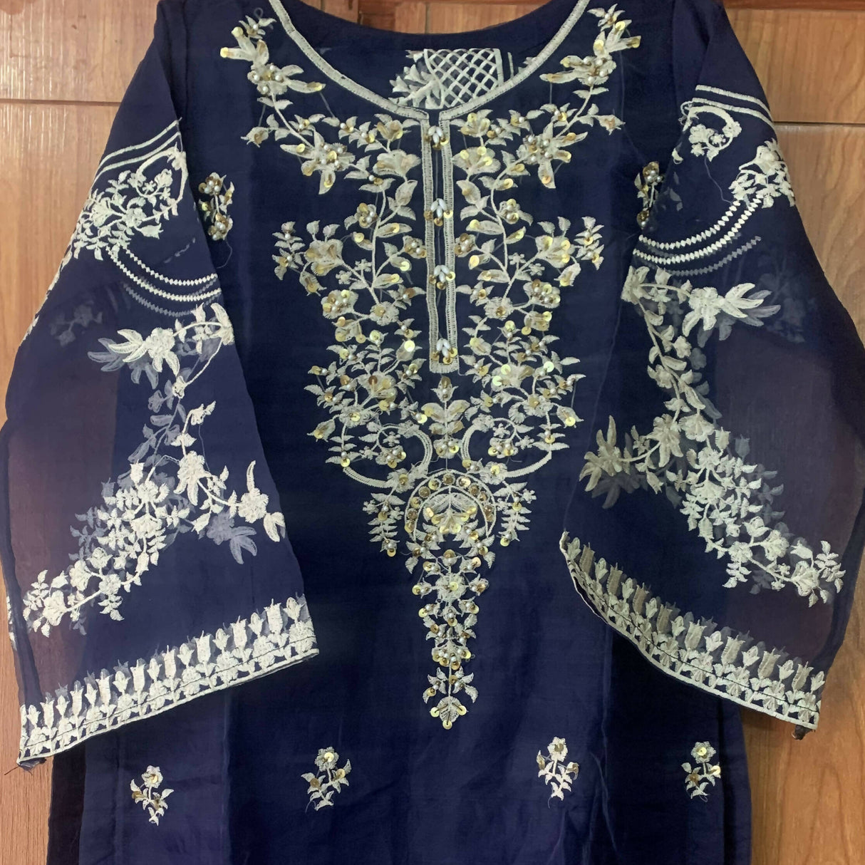 Embroidered  Organza Suit | Women Locally Made Formals | Medium | New