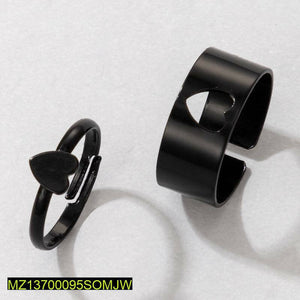 Pair of Trendy Couple Heart Rings | Men & Women Accessories |Brand New