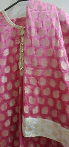 Pink Banarsi 3 piece fancy Suit | Women Formals | Medium | Preloved