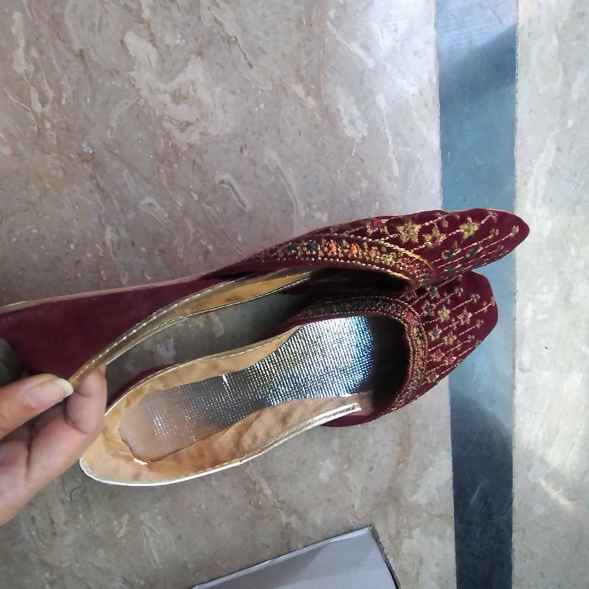 Maroon khussa (Size: 38) | Women Shoes | New