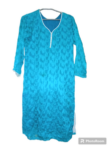 Two piece palachi dress with jamawar tulip trouser. (Size M) | Women Kurta | Worn Once
