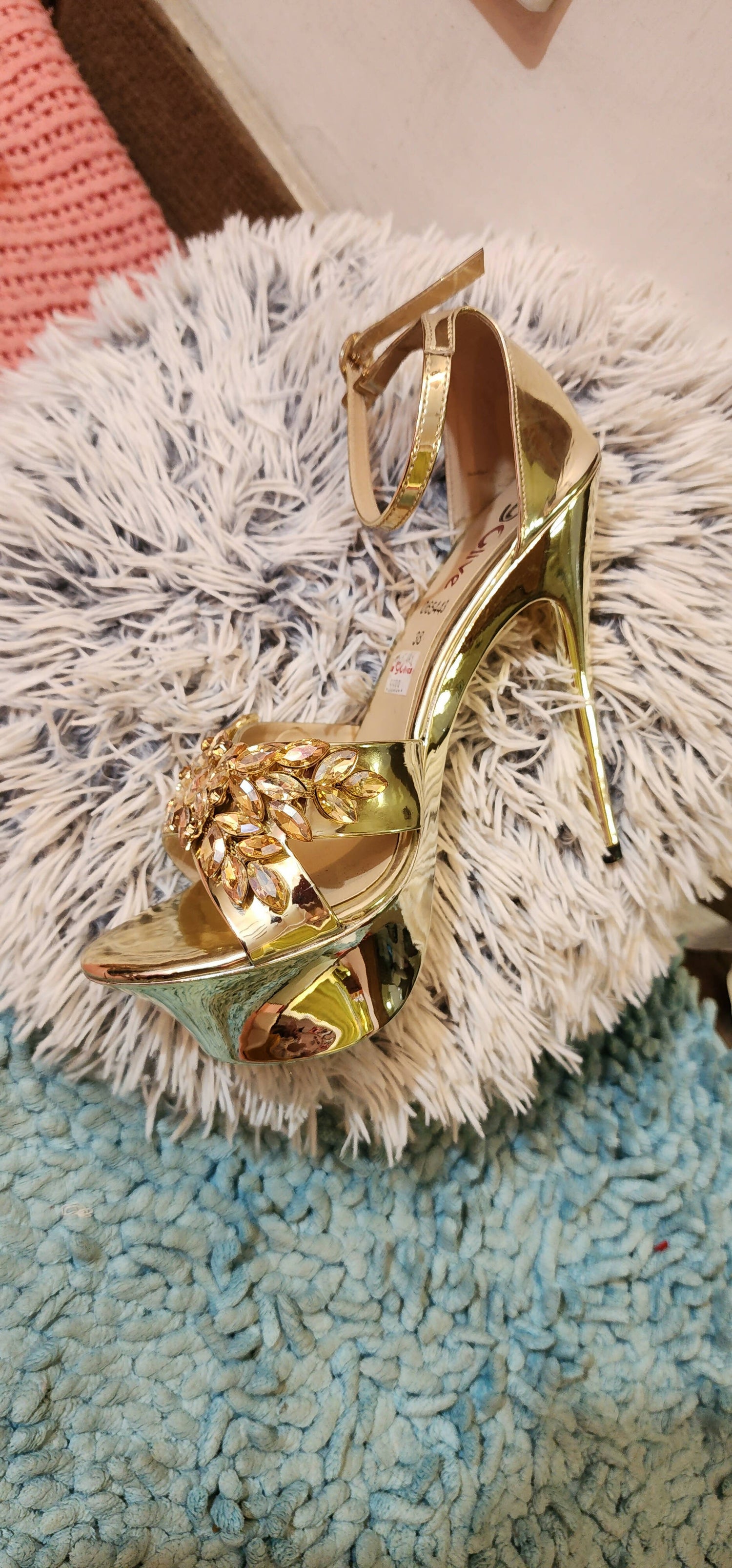 Clive Shoe Light Golden Color Heels Women Shoes Heels Size