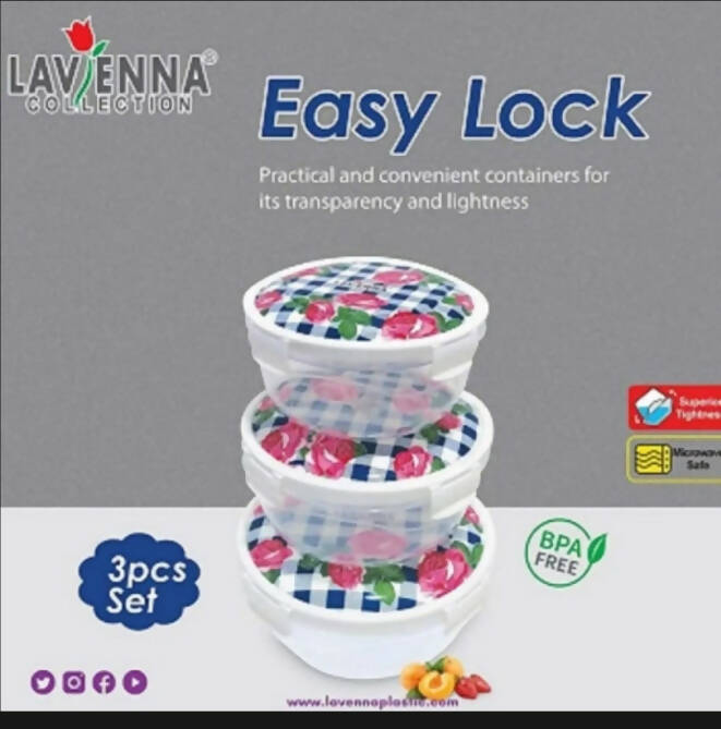 3 Pc Bowl Set Easy Lock | Home & Decor ( Kitchen ) | New