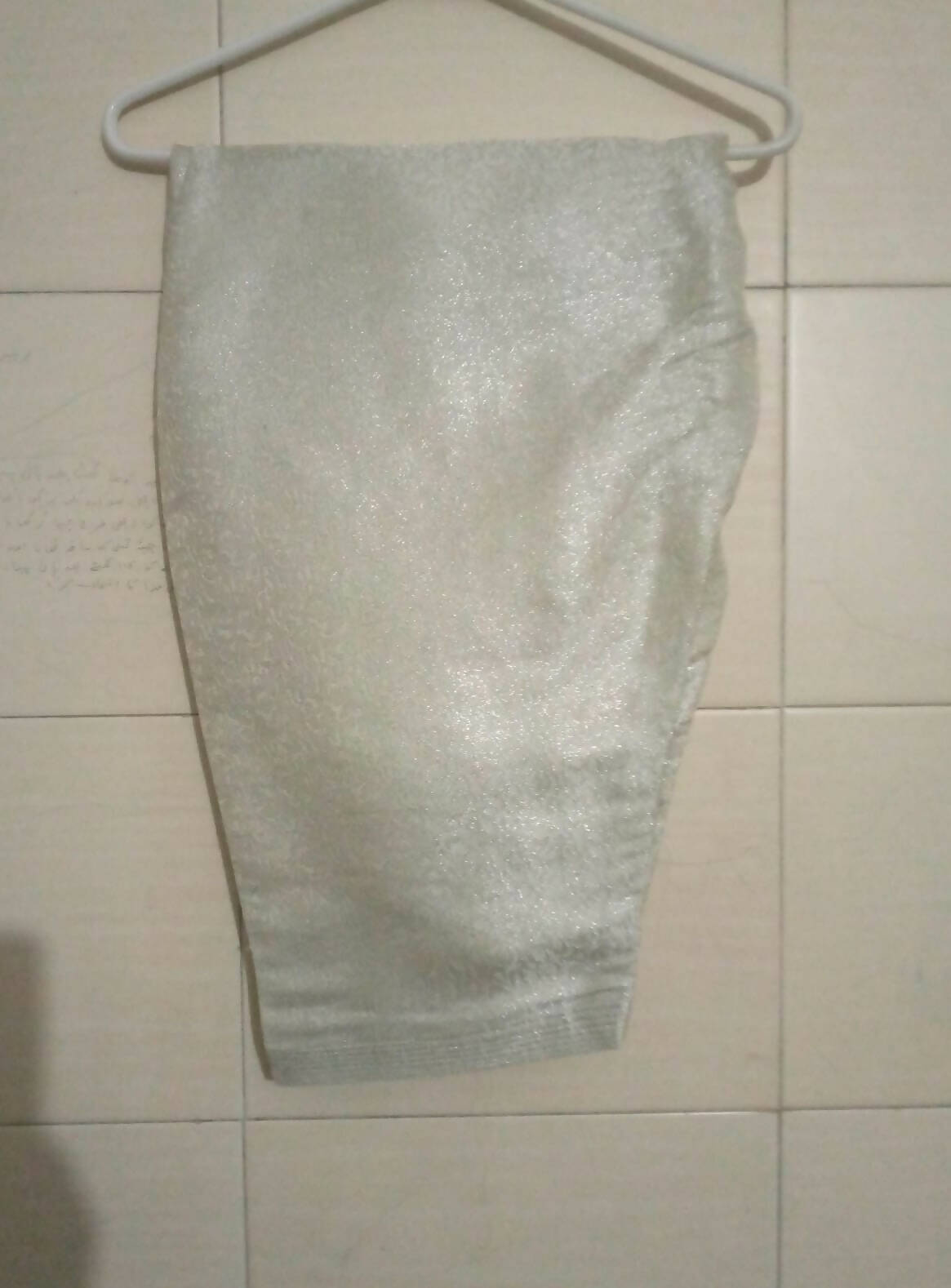 Pure White Jamawar Shalwar (Size: M ) | Women Bottom & Pants | Worn Once