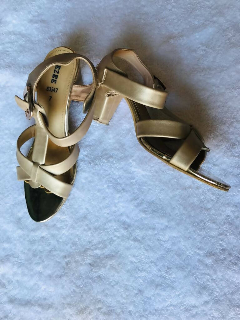 Soft Golden heels | Women Shoes | Worn Once