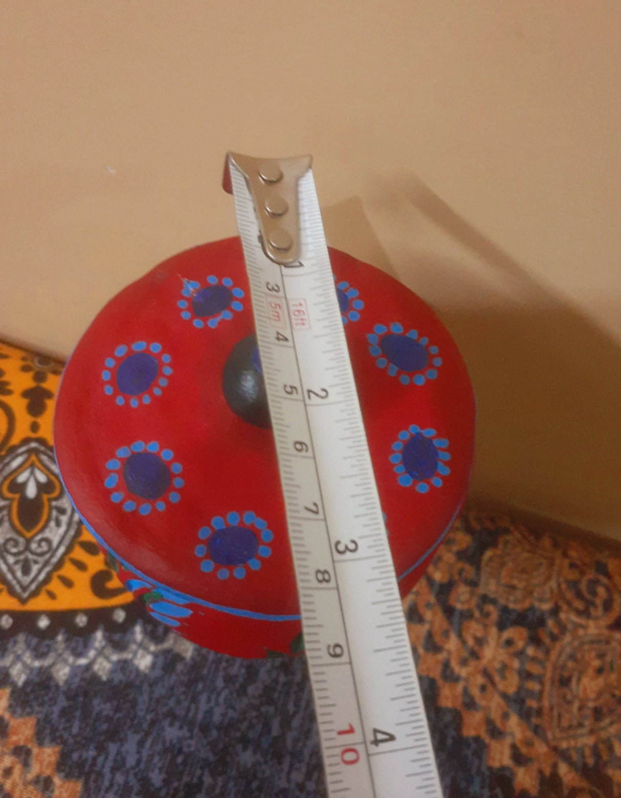 Clay Glass | Handmade Painted Glass with lid | For Your Home | Home & Decor | Size: 5 x 3 x 3 |New