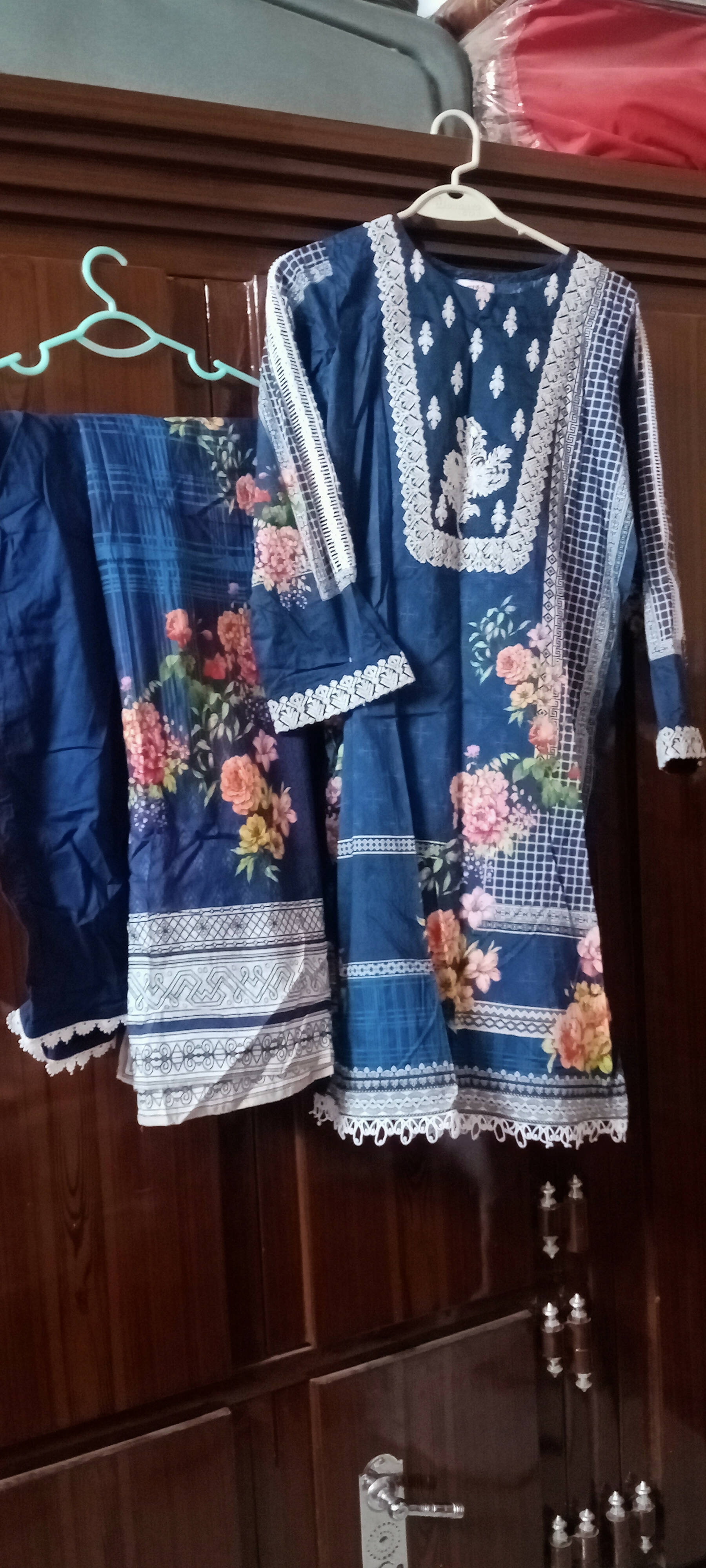 Stylo | Blue 3 Piece Suit | Women Branded Kurta | Worn Once