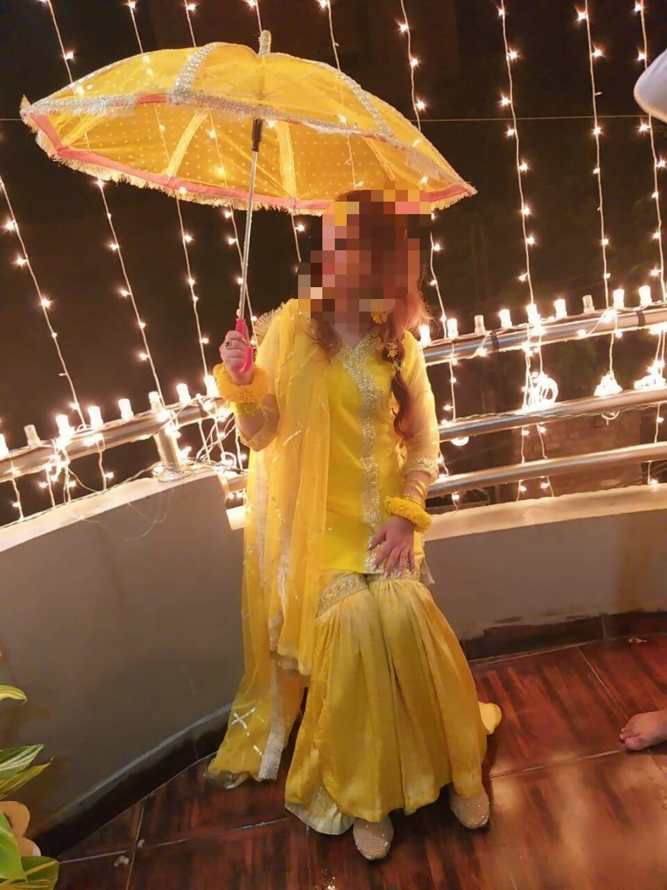 Yellow Mayun Mehendi Gharara | Women Bridals | Worn Once