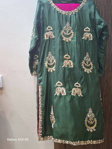 Stylish Traditional Silk Suit | Women Locally Made Formals | Large | Preloved