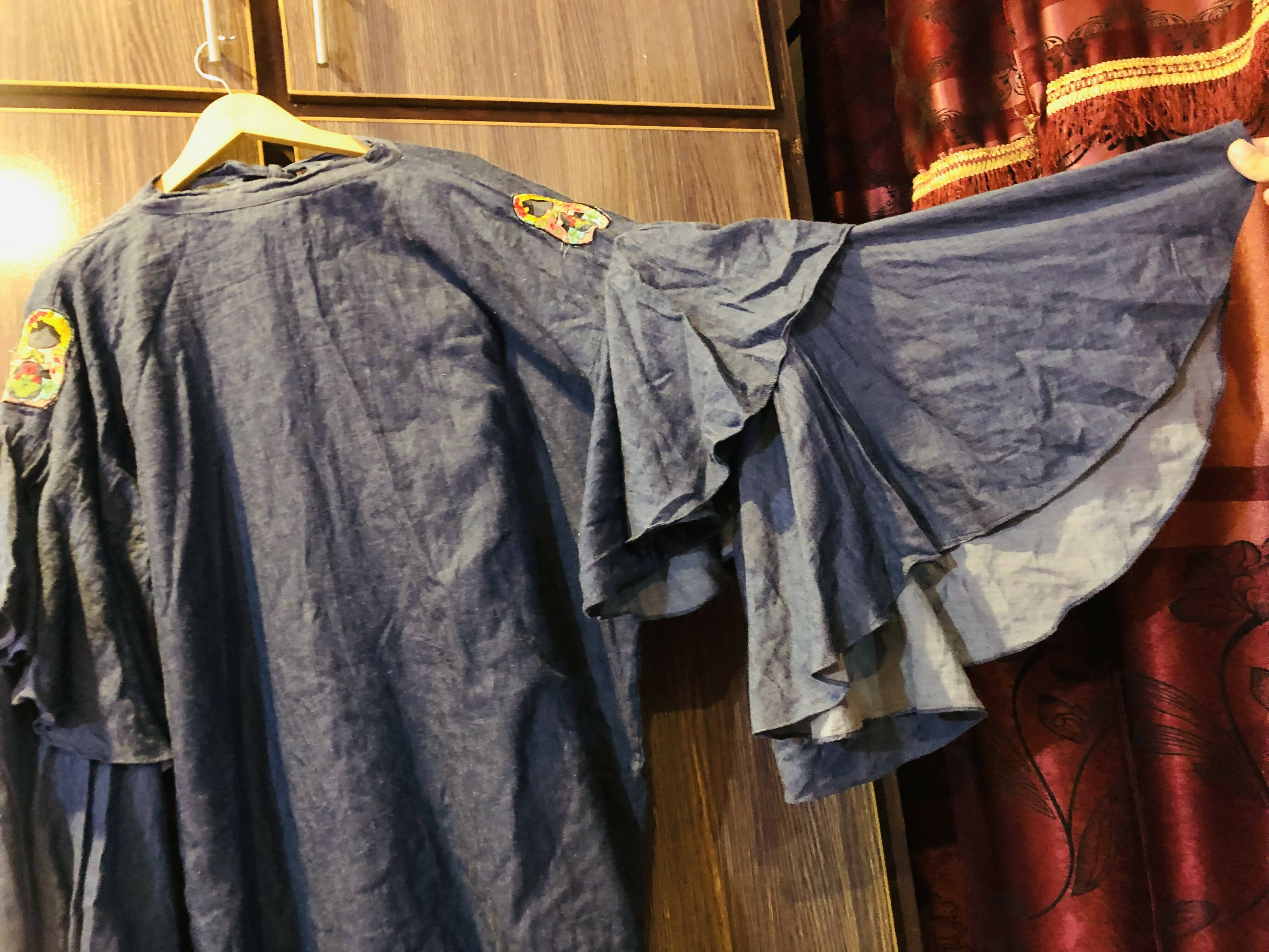 Khaadi | Blue Denim Shirt | Women Tops & Shirts | Preloved