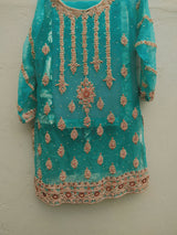 Ferozi green formal Suit | Women Locally Made Formals | Medium | New