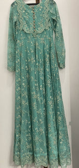 Turquoise Maxi | Women Frocks & Maxis | Small | Preloved
