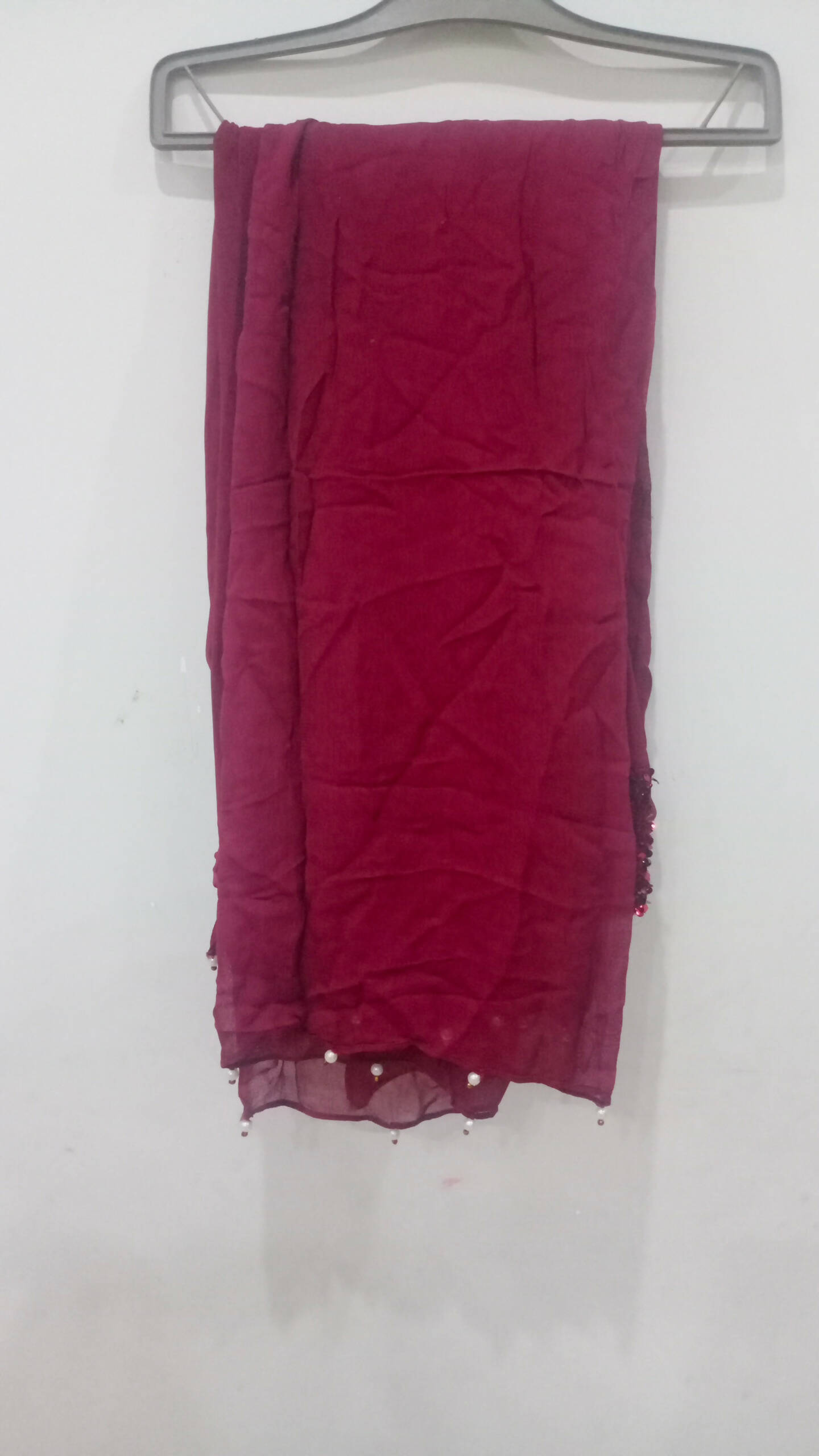 Red Long Frock 3 Pc (Size: L ) | Women Froks & Maxis | New