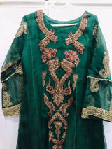 Green Fancy Frock | Women Frocks & Maxis | Large | Worn Once