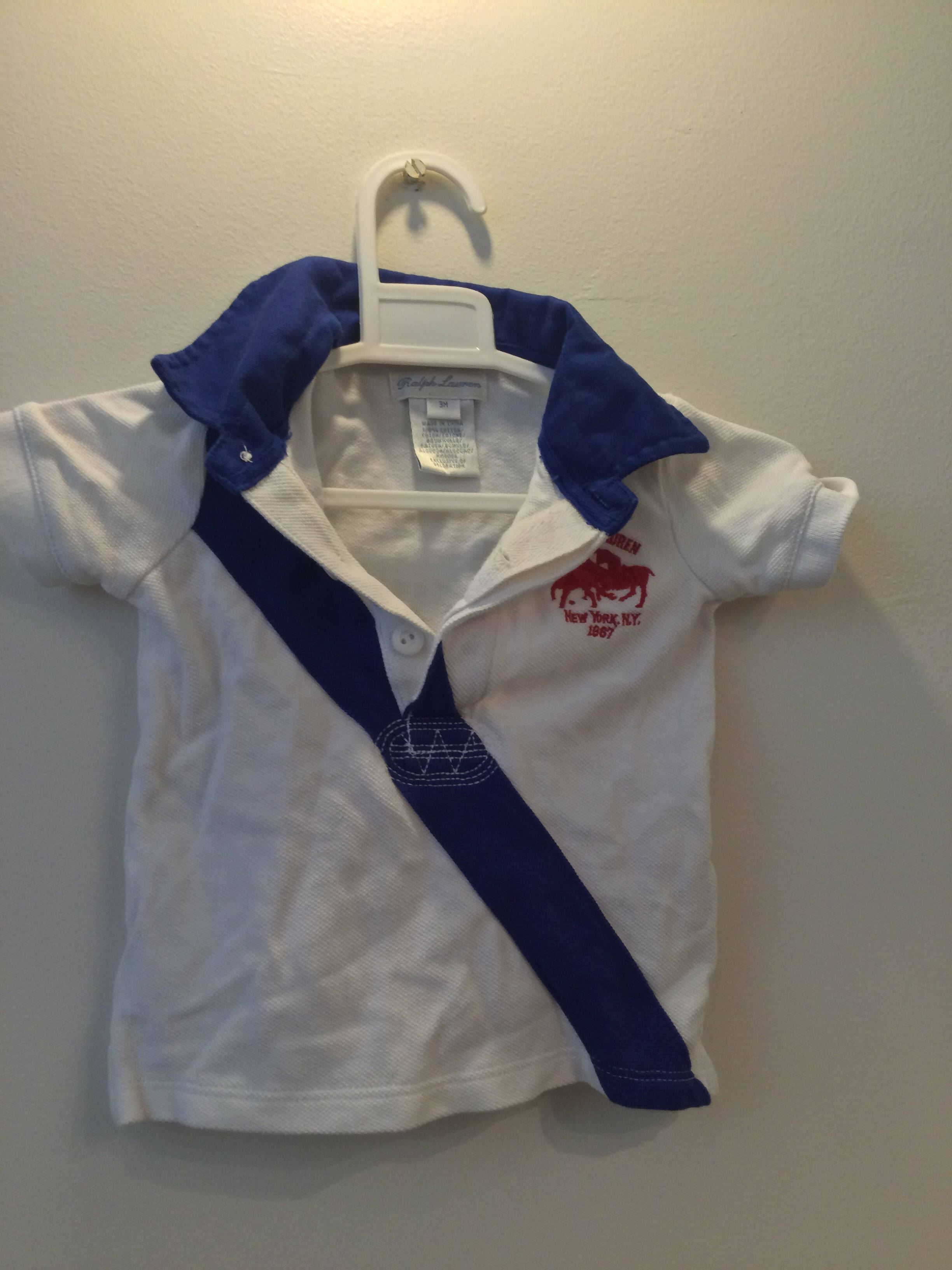 Ralph Lauren | White boys polo shirt (3 months) | Kids Tops & Shirts | Worn Once