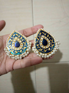 WHITE & BLUE EARRING | WOMAN JEWELRY EARRING | PRELOVED