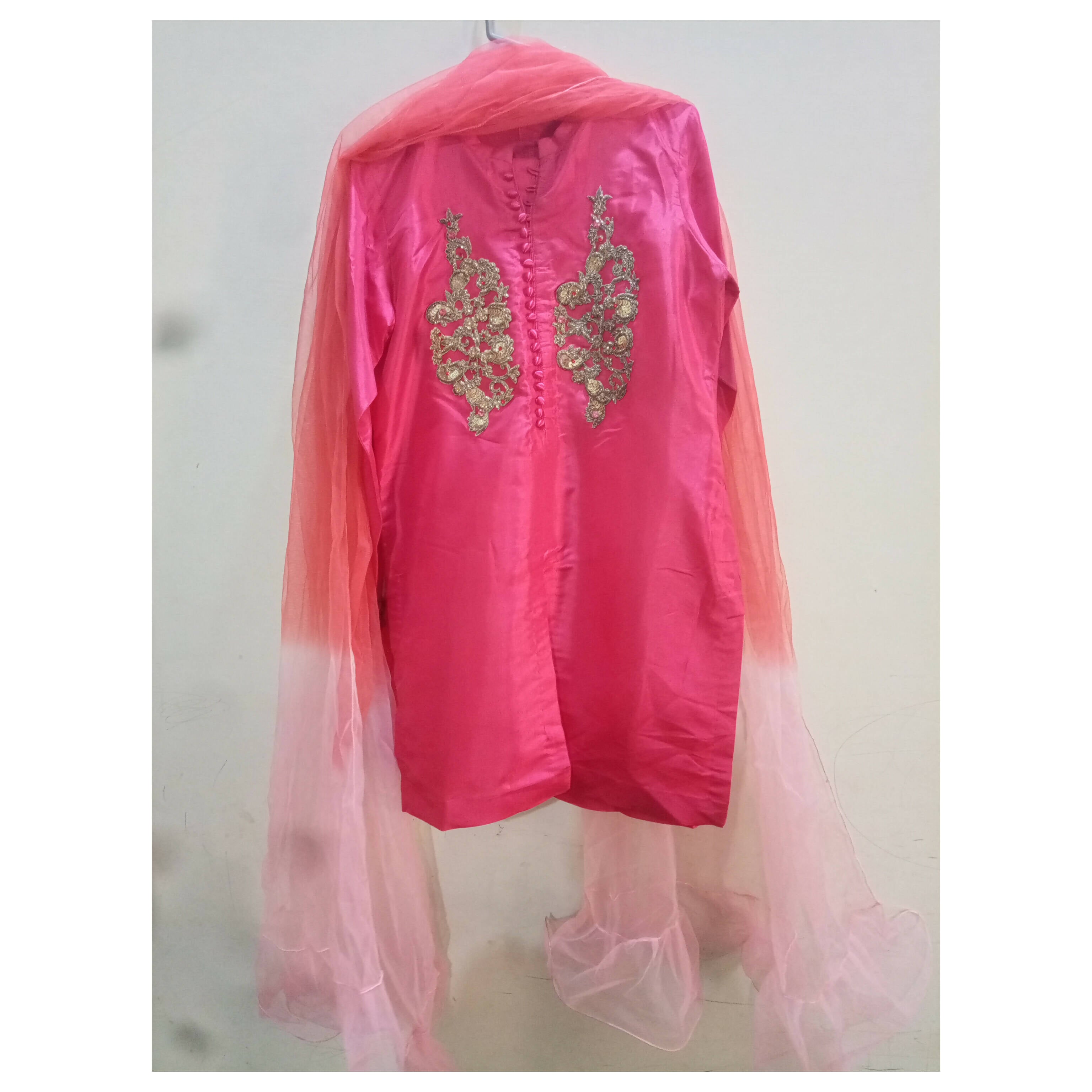 Fancy Pink Suit | Women Locally Made Kurta | Medium | Preloved