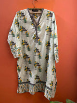 Bonanza Satrangi | Printed Lawn Kurta | Women Branded Kurta | Small | Worn Once