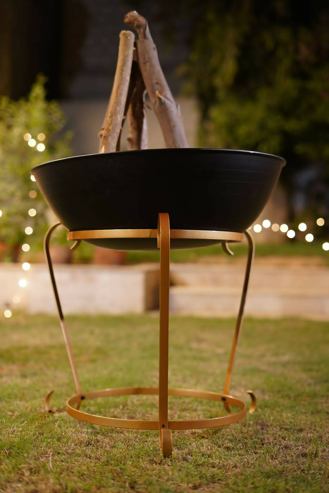 PORTABLE FIREPIT WITH GOLDEN STAND | FOR YOUR HOME | BRAND NEW
