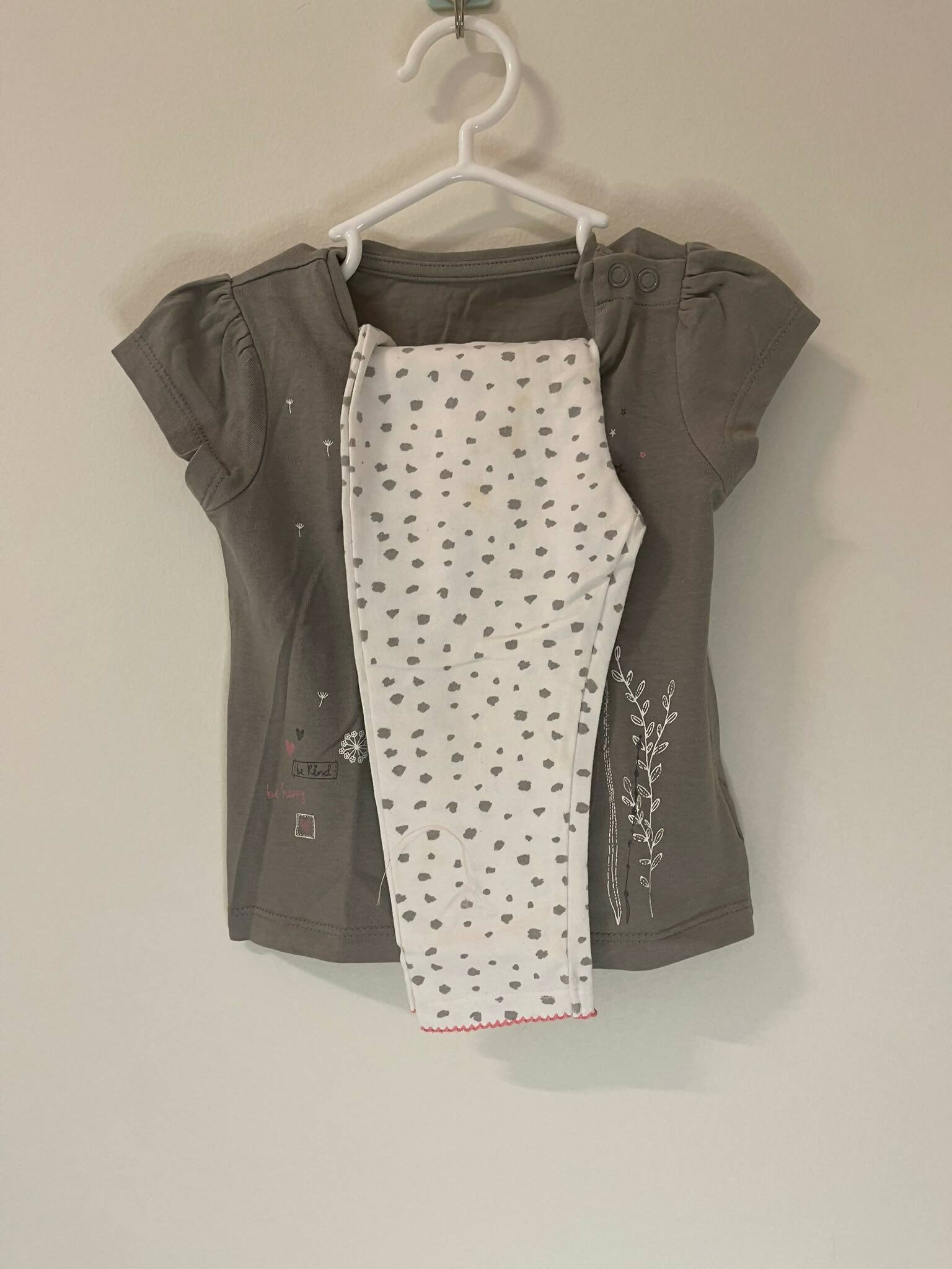 Mothercare | Grey PJ set 9-12 months | Kids Outfit Sets | Preloved