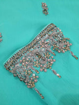 Stylish  Embroidered Stone work Suit | Women Locally Made Formals | Large | Preloved