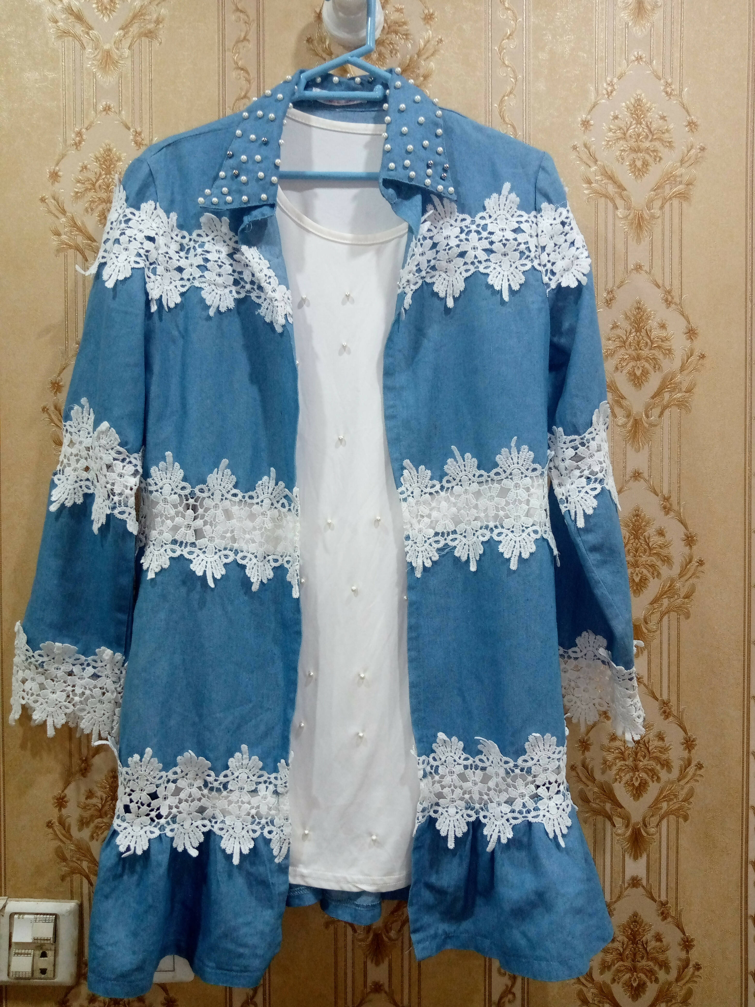 Beautiful Fancy Top with Laces and Pearls (Size: S ) | Women Tops & Shirts | Worn Once
