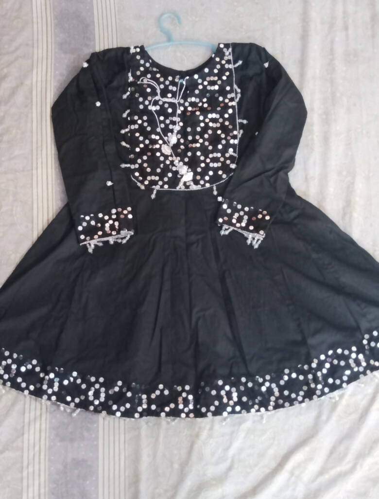 Black 3 piece Black Dress (Size: M )| Women Frocks & MAxis | Worn Once