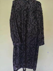 Black Fancy embroided Suit | Women Locally Made Formals |Medium | Worn Once