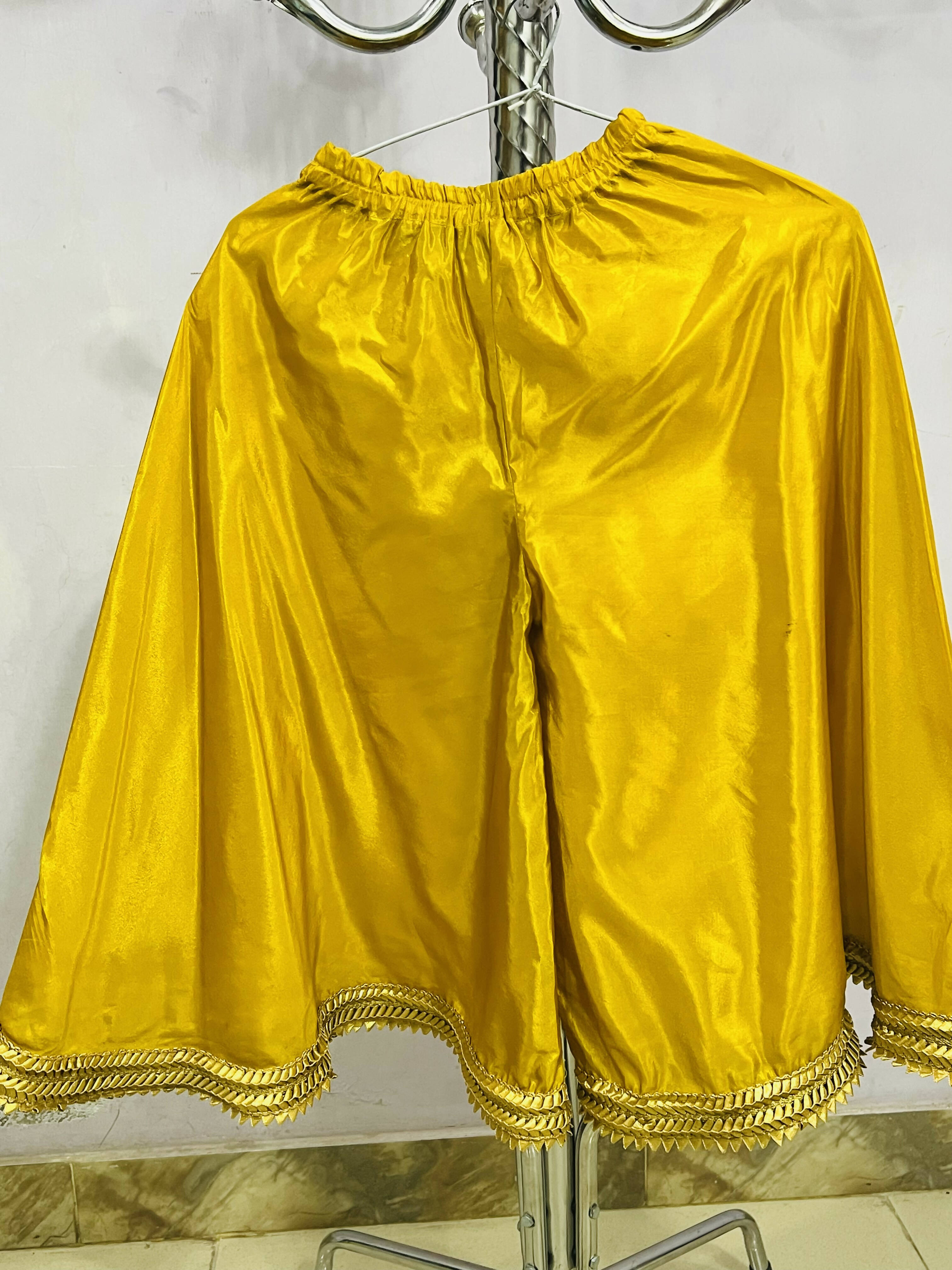 Yellow Gharara | Girls Shalwar Kameez | Worn Once