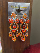 Imported (USA) | Red Orange Fancy Earrings | Women Jewelry | New