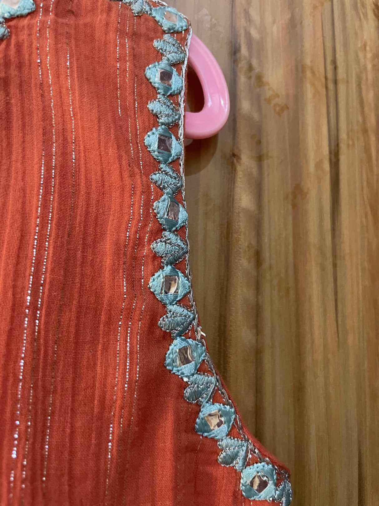 hopscotch | پتلون کے ساتھ نارنجی فراک (6-8 سال) | لڑکیوں کی شلوار قمیض | ایک بار پہنا۔