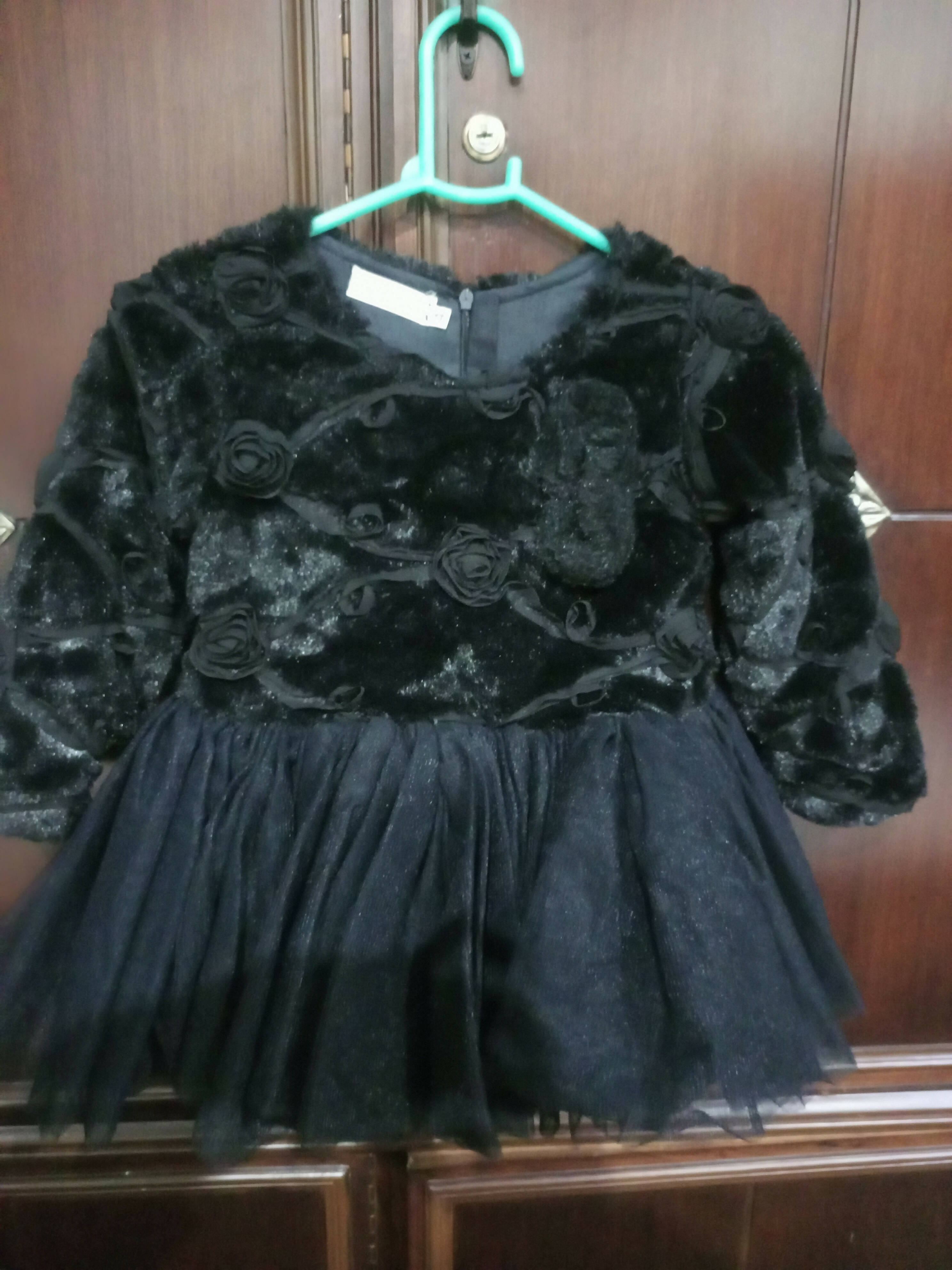Stylish Black Velvet Frok | Girls Skirts & Dresses | 3-4 year baby girl | Worn Once